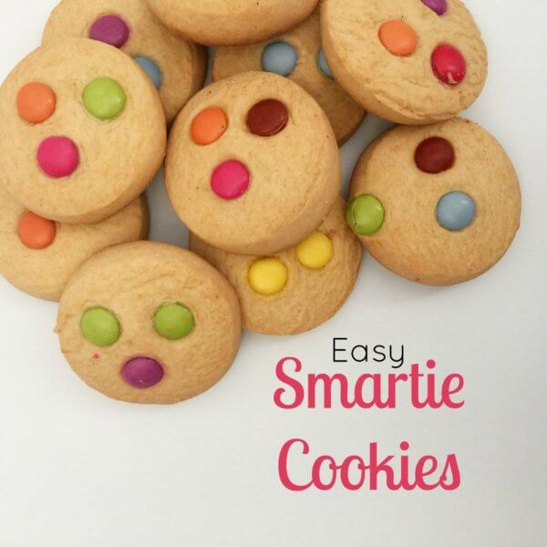 Easy Smartie Cookies Oh So Busy Mum