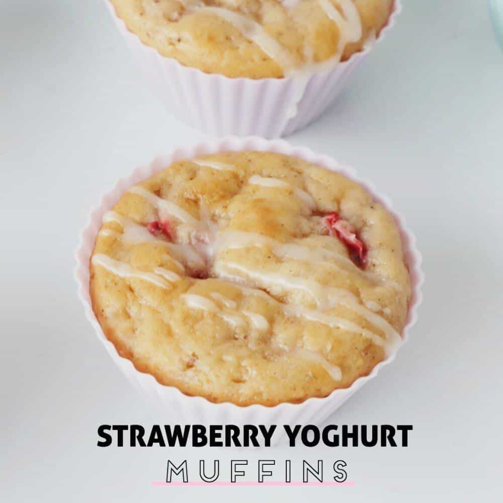 Easy Strawberry Yoghurt Muffins - Oh So Busy Mum