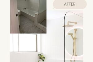 Bathroom renovation before and after