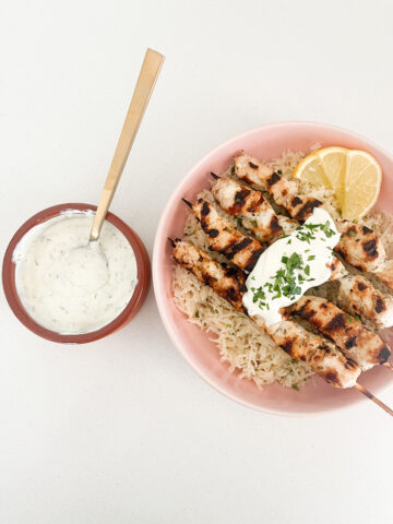 Greek yoghurt marinade skewers