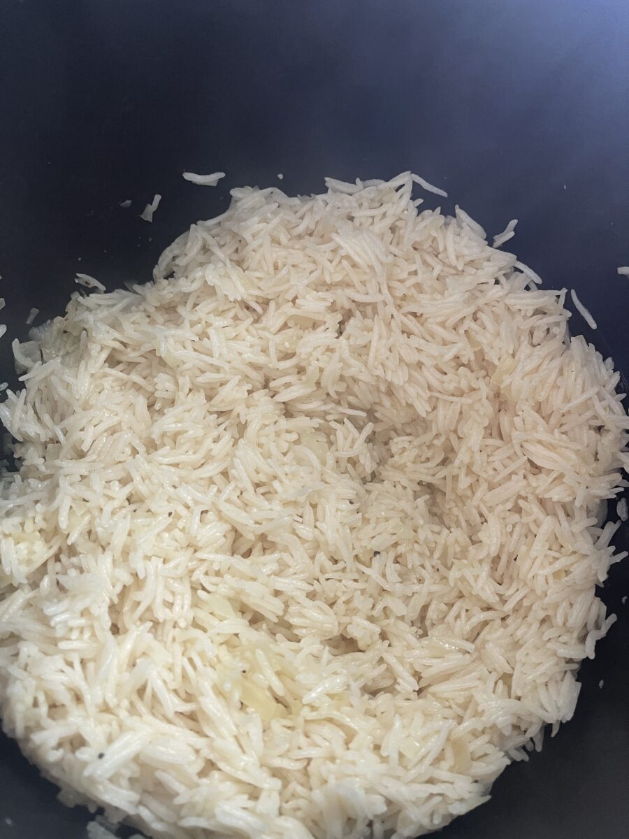 Cooked greek rice 