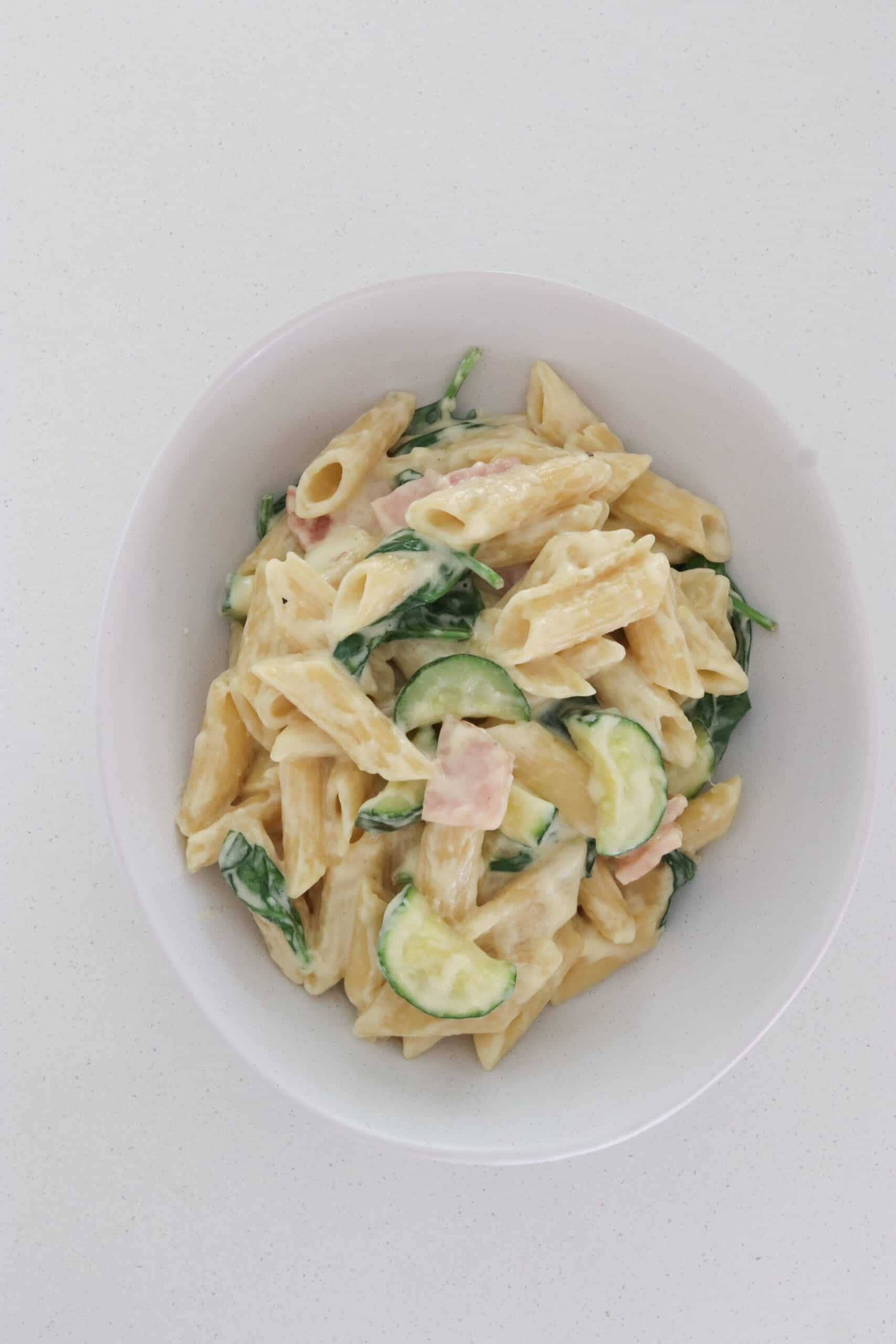 Creamy Bacon and Zucchini Pasta Oh So Busy Mum