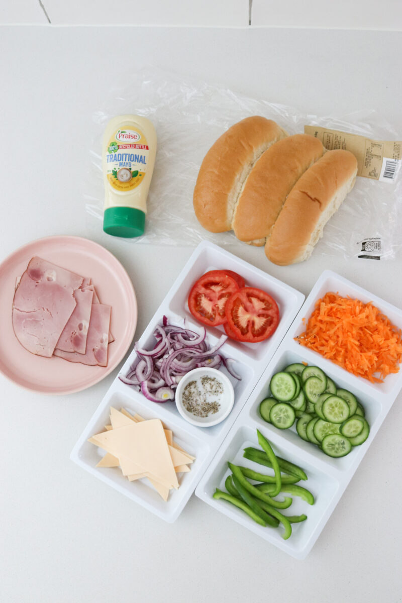 Homemade Subway Style Subs Ingredients
