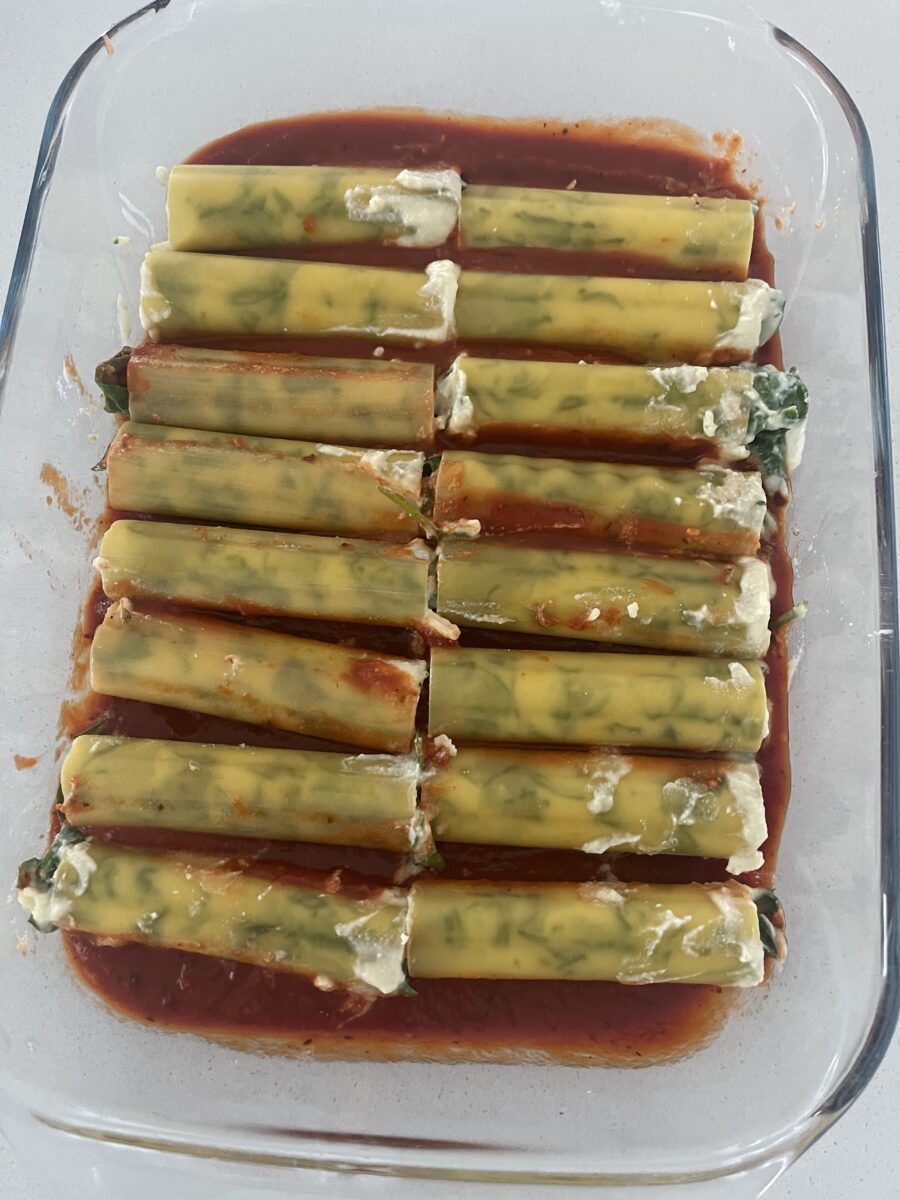 Spinach and Ricotta Cannelloni step 5