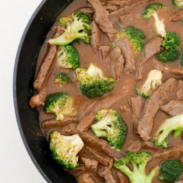 Easy Broccoli Beef in frypan