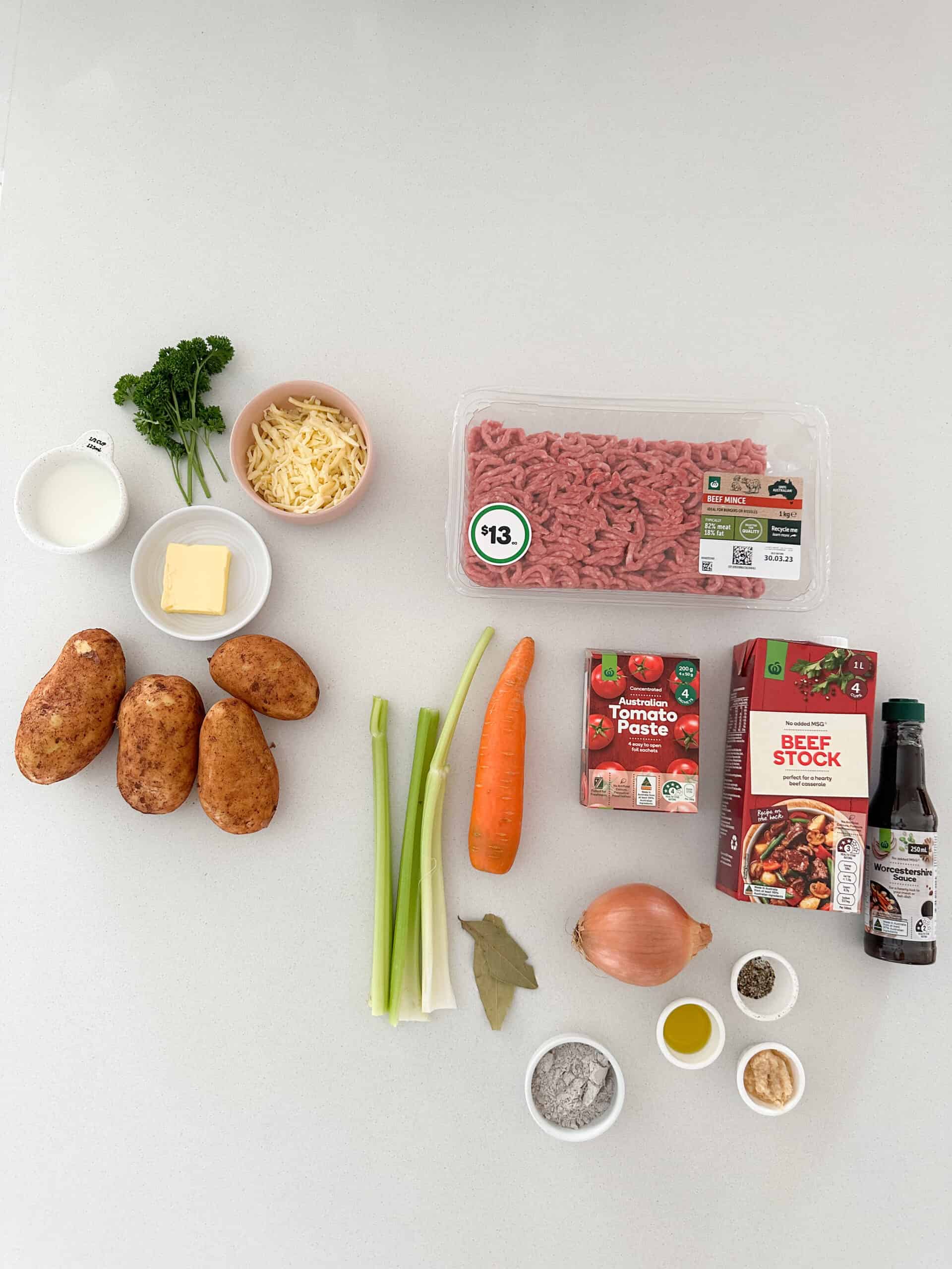 Easy Cottage Pie Ingredients