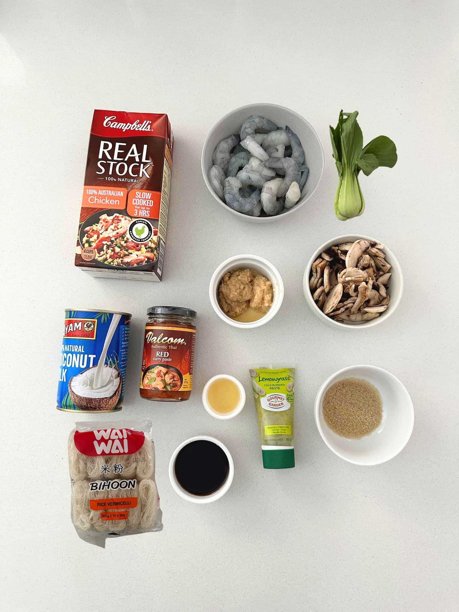 Easy Thai Coconut Soup ingredients