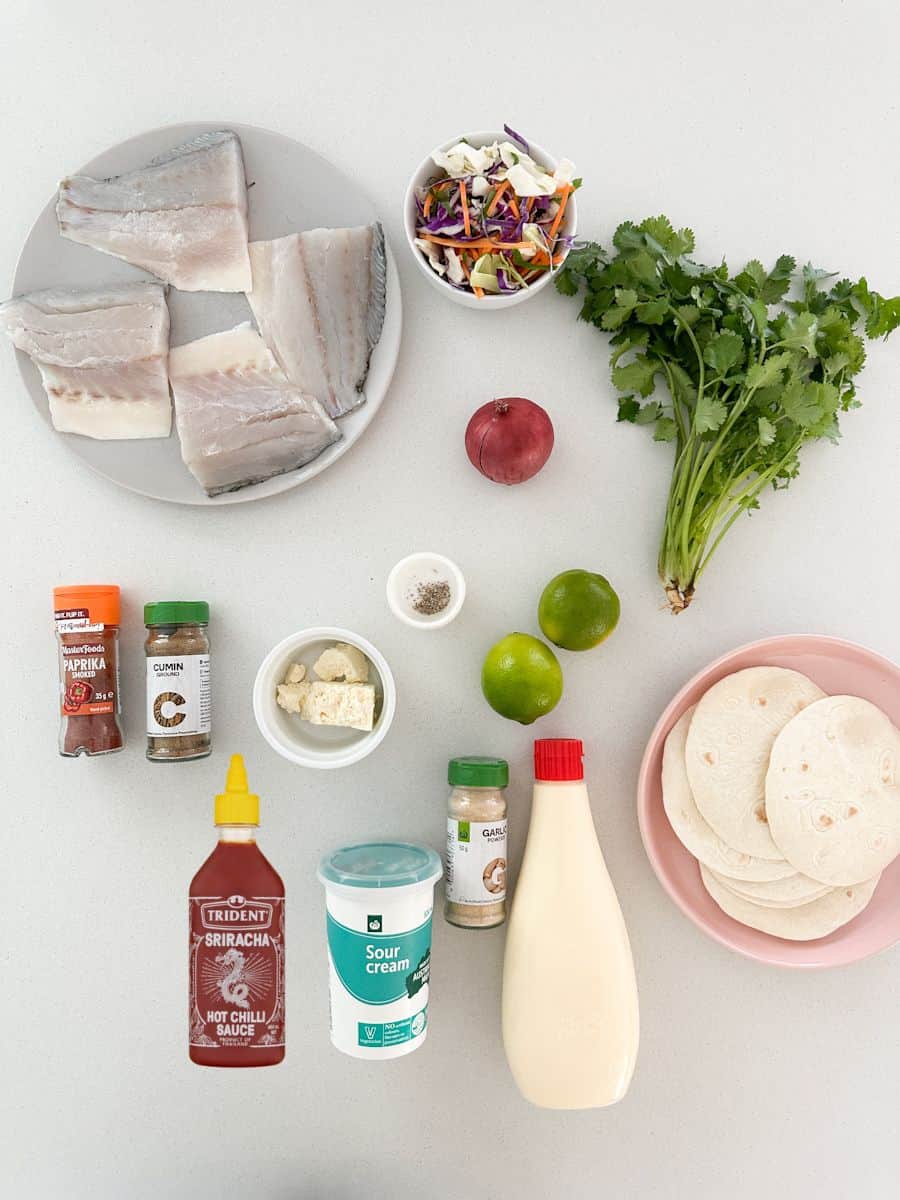 The BEST Fish tacos ingredients