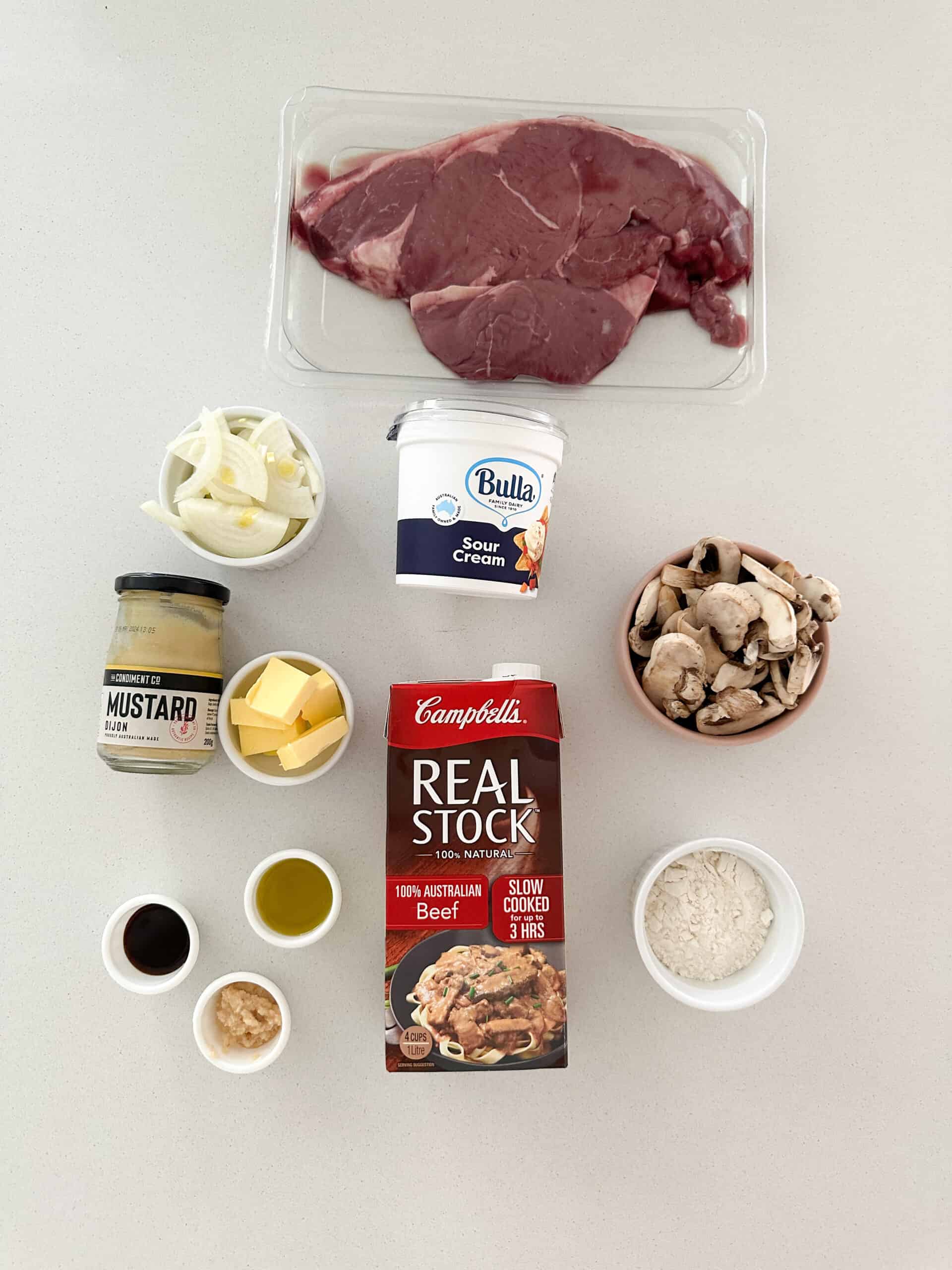 Easy Beef Stroganoff Ingredients