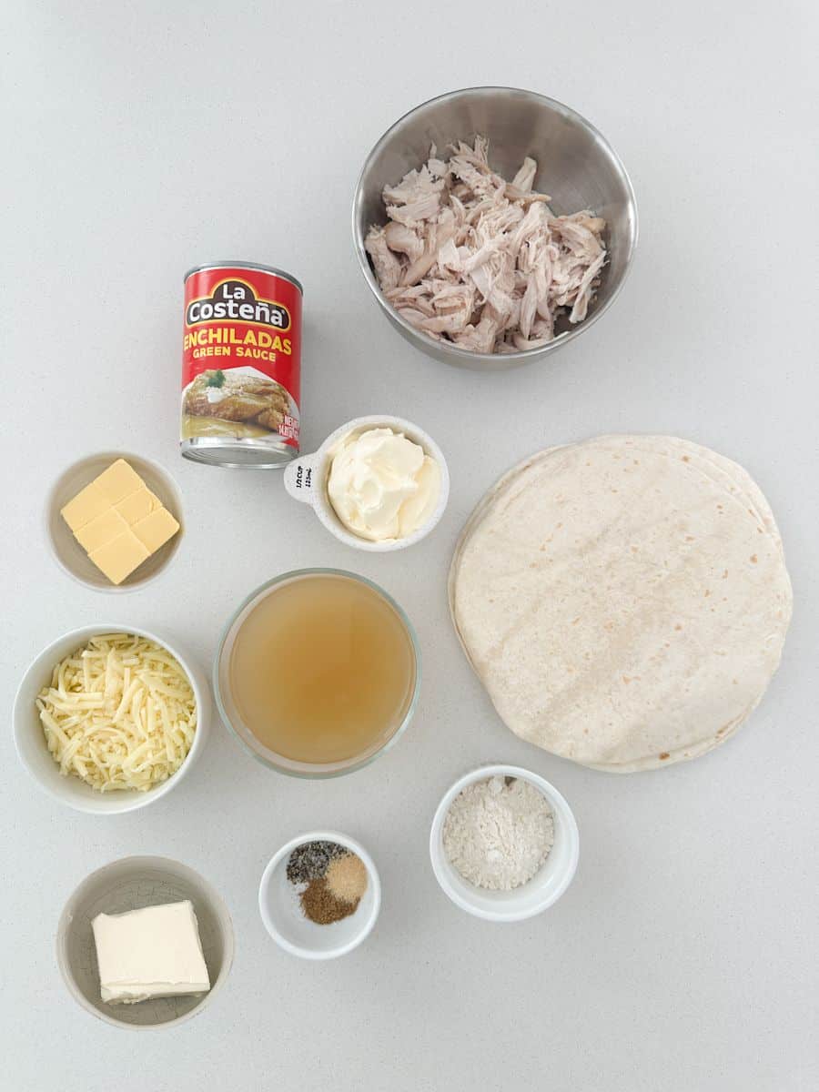 Creamy Chicken Enchiladas ingredients-2