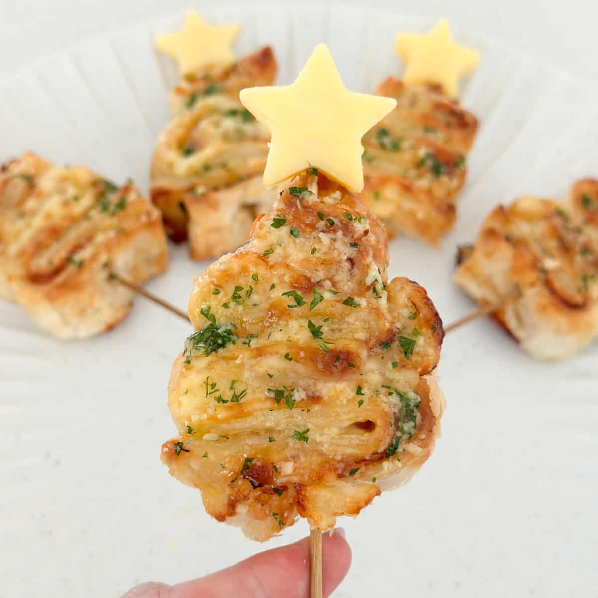 Ham and Cheese Puff Pastry Christmas Trees
