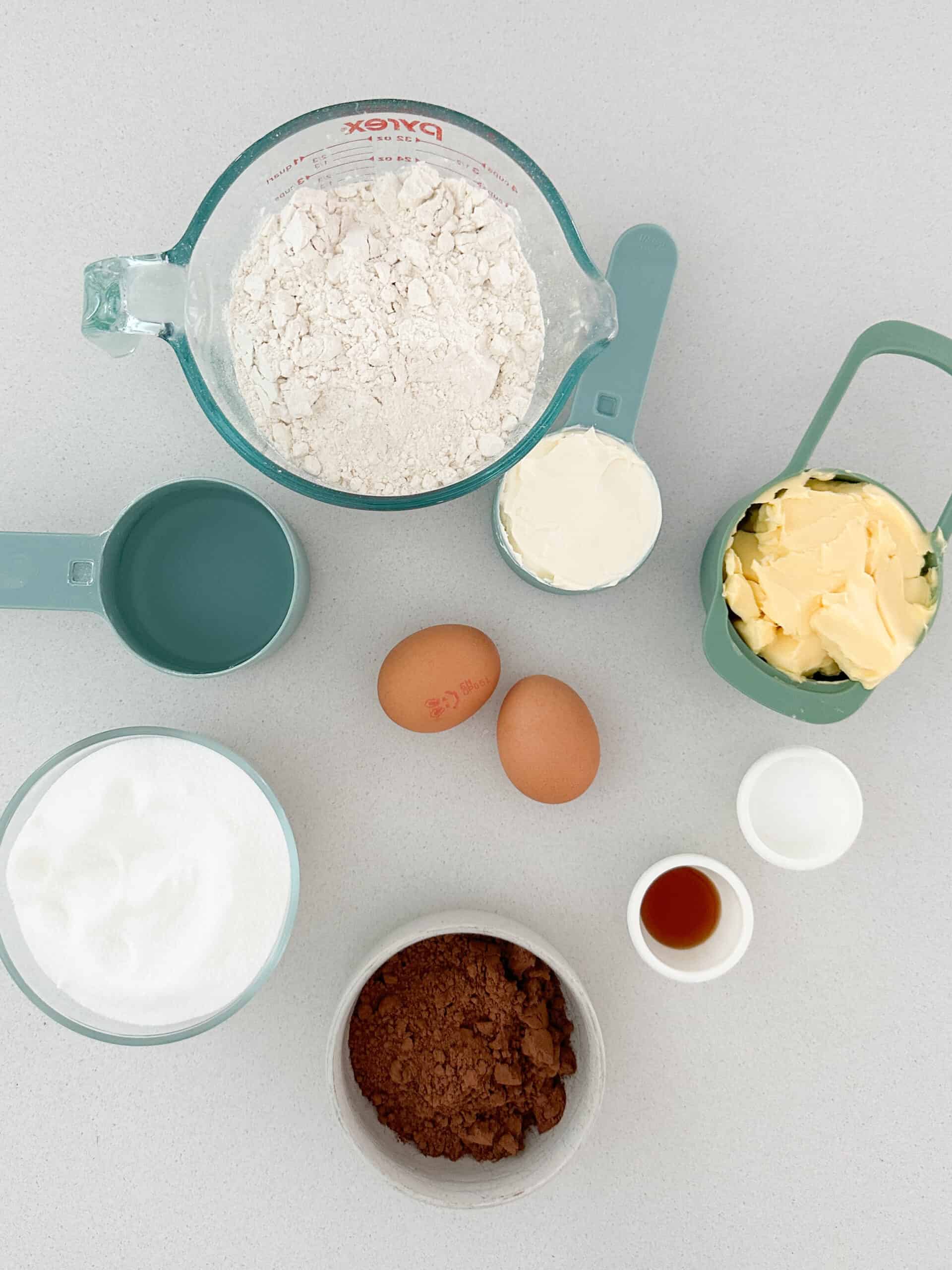 Easy Chocolate Tray Cake Ingredients