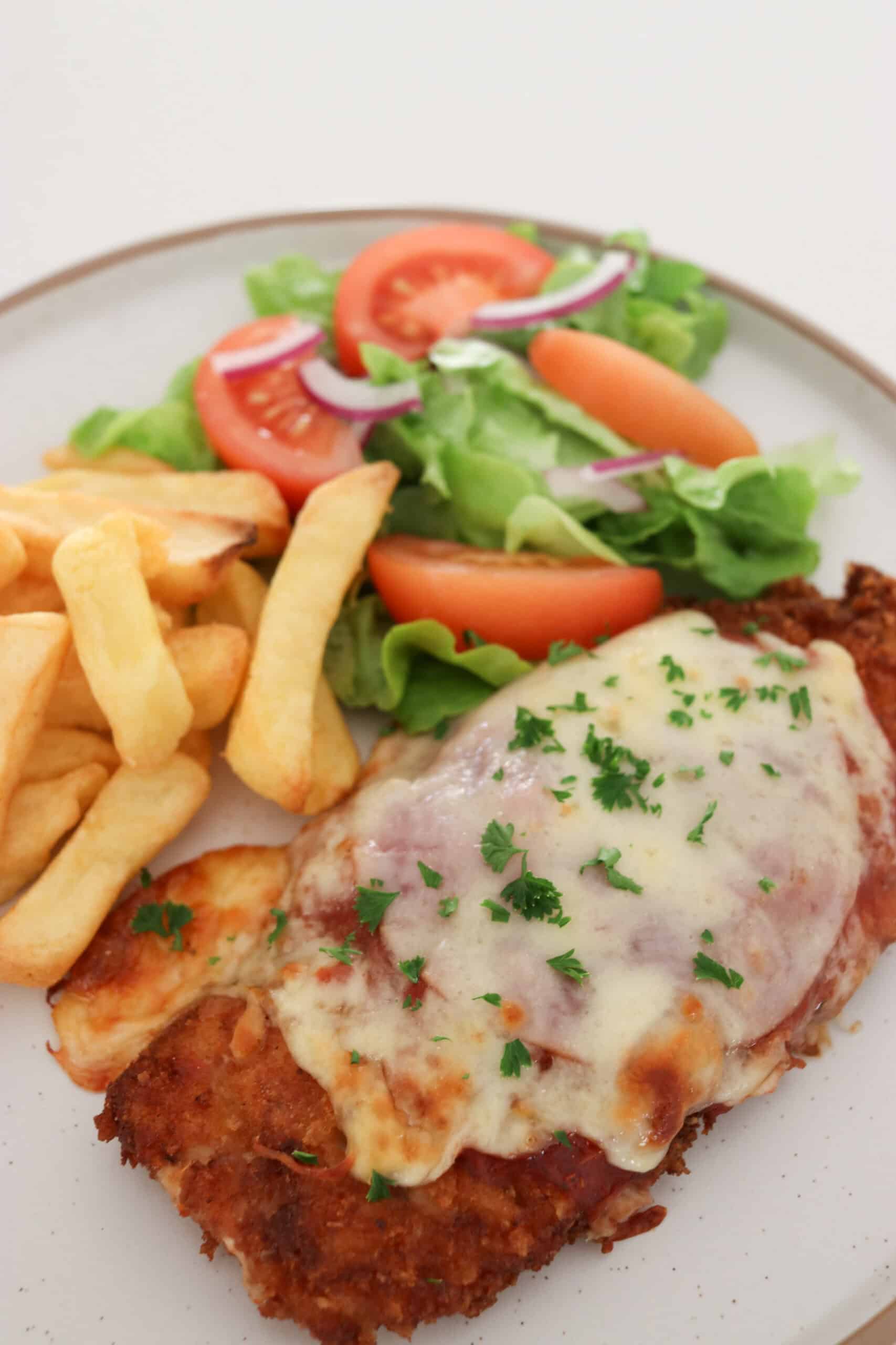 Easy Chicken Parmigiana on plate