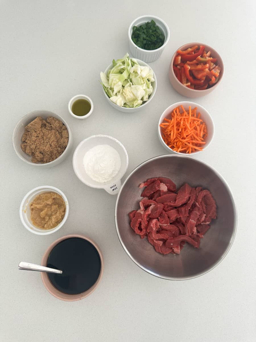 Easy Mongolian Beef Ingredients
