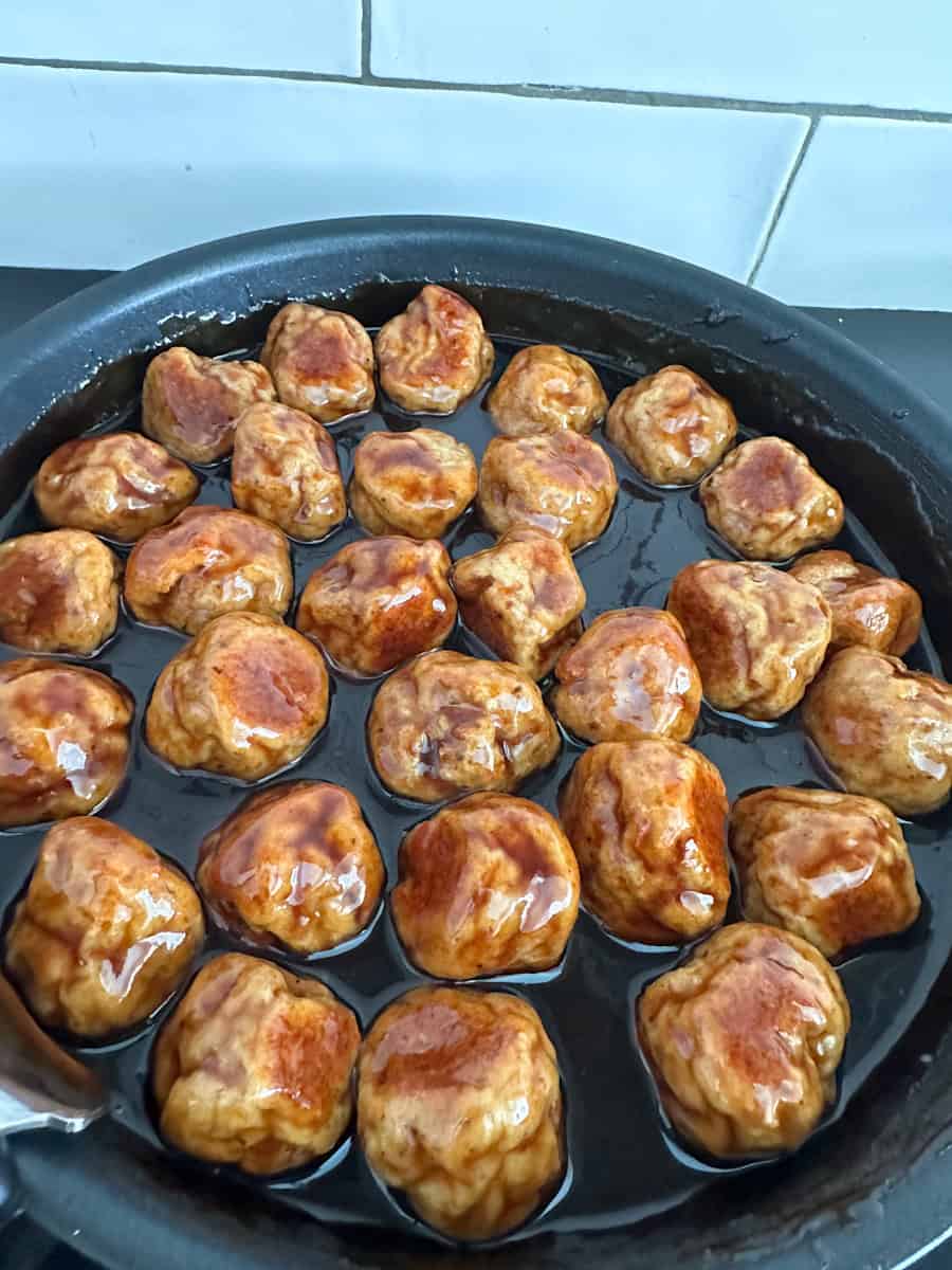 Sticky BBQ Meatballs step 7