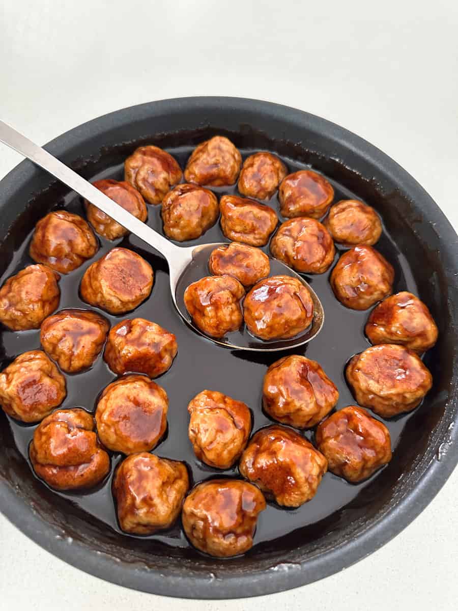 Sticky BBQ Meatballs step 8