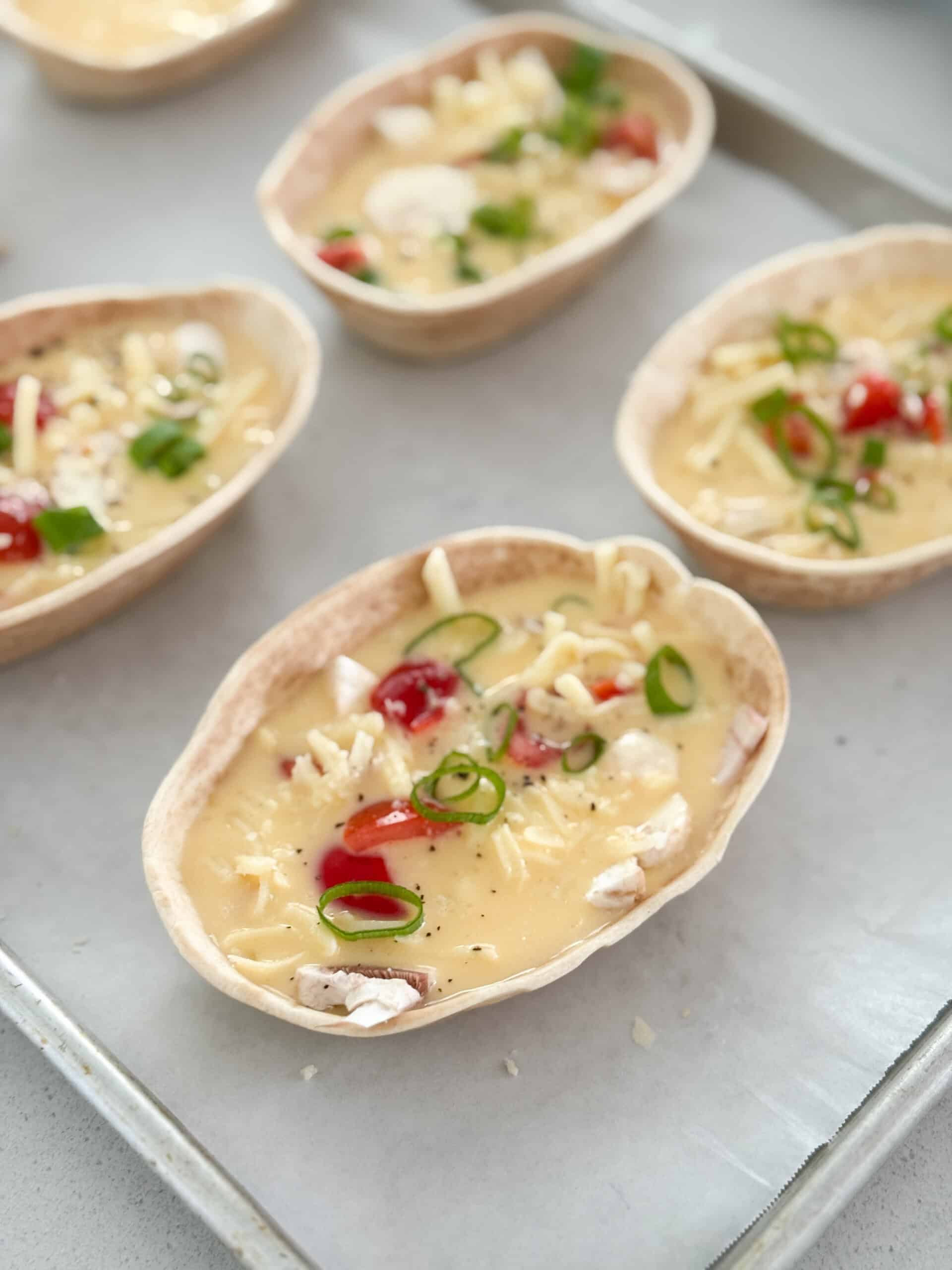 Taco Boat Quiches