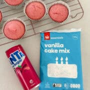 2 ingredient cake hack (pink sundae)