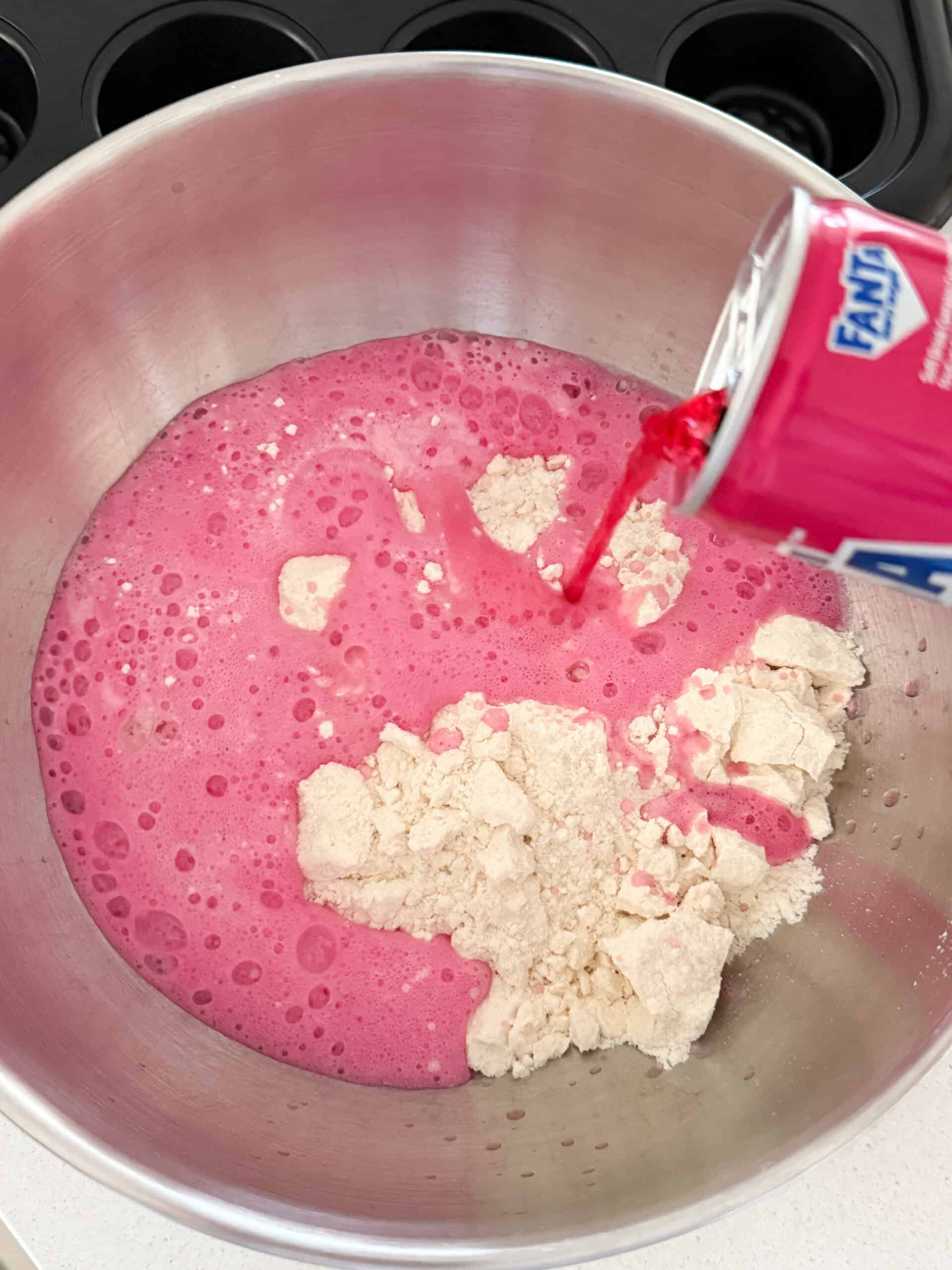 2 ingredient cake hack (pink sundae)