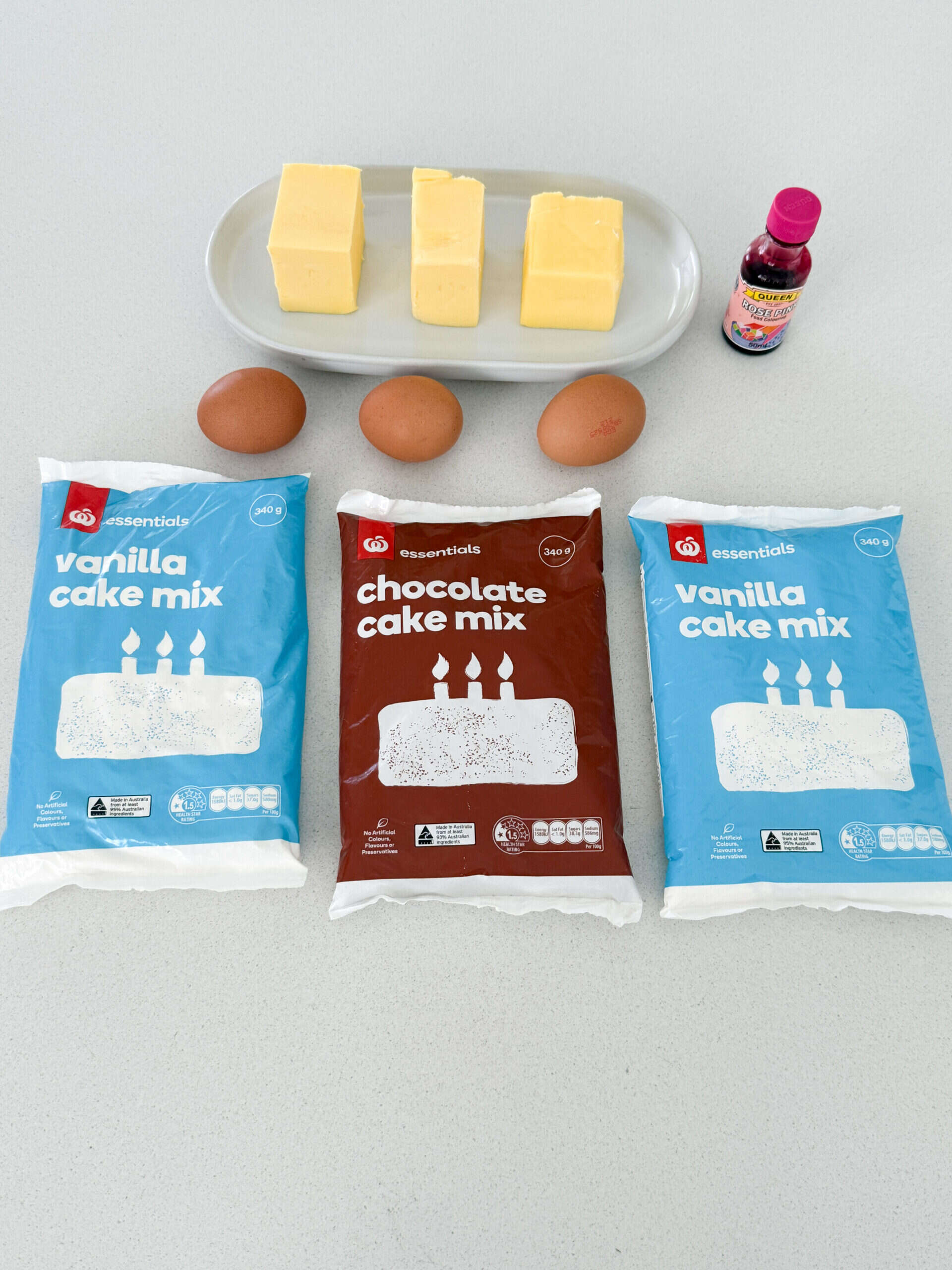 Neapolitan Cake Mix Biscuit Hack