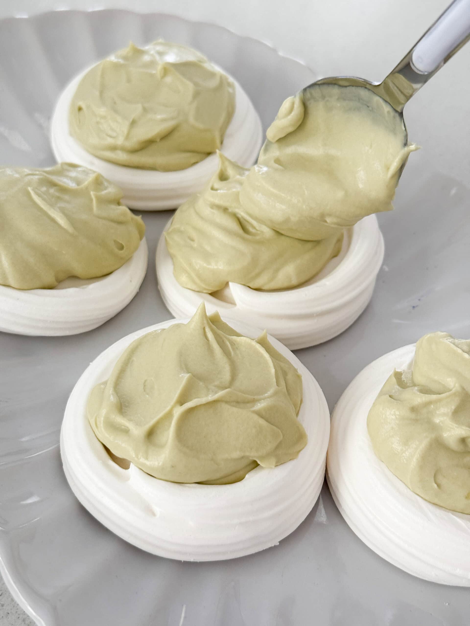 Pistachio Mini Pavlova Nests